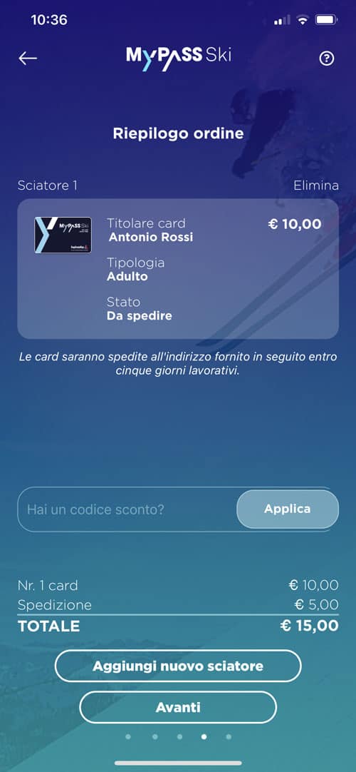 create an account, Skiers and Cards