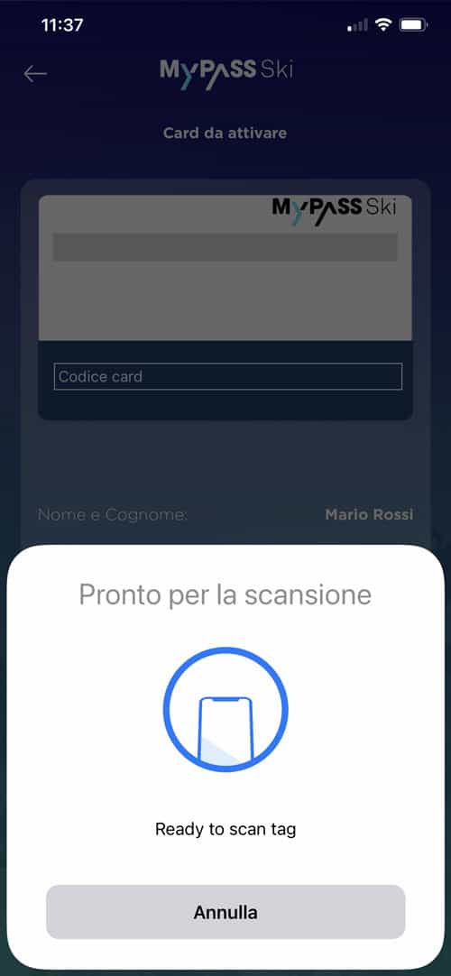 create an account, Skiers and Cards