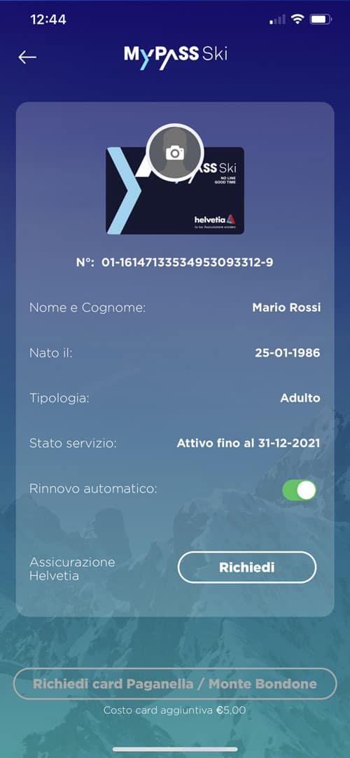 create an account, Skiers and Cards