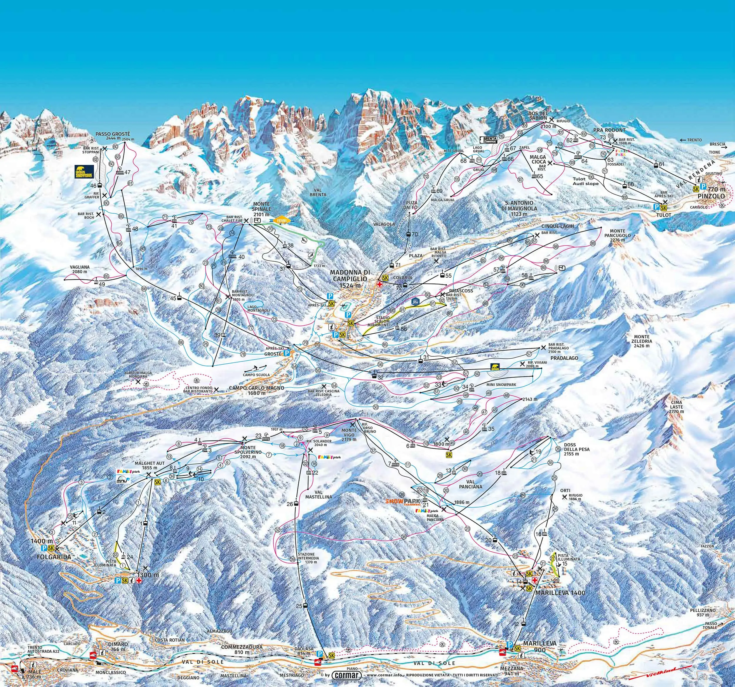 folgarida marilleva skipass, Folgarida Marilleva