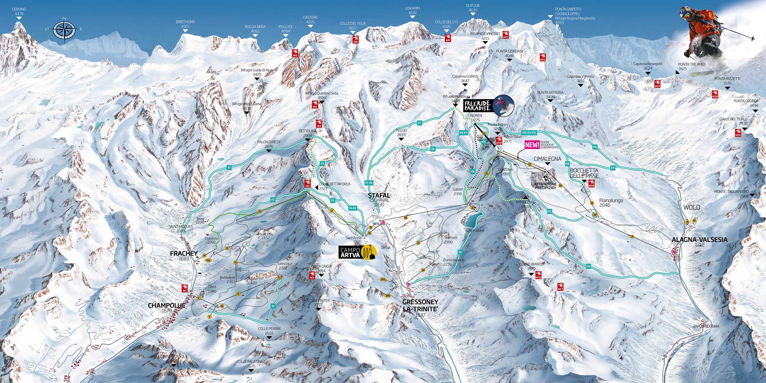 Champoluc - Monterosa Ski Skipass, Champoluc- Monterosa Ski